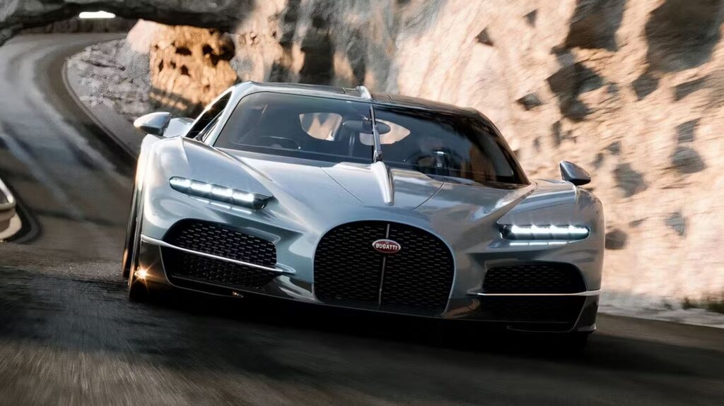 Bugatti Tourbillon 2025 with 1800 horsepower hybrid V16 engine