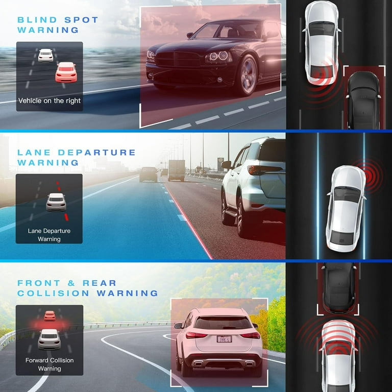 TYPE S T400 AI dash cam lane departure alert in action